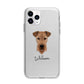 Airedale Terrier Personalised Apple iPhone 11 Pro in Silver with Bumper Case