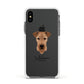 Airedale Terrier Personalised Apple iPhone Xs Impact Case White Edge on Black Phone