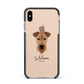Airedale Terrier Personalised Apple iPhone Xs Max Impact Case Black Edge on Gold Phone