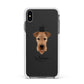 Airedale Terrier Personalised Apple iPhone Xs Max Impact Case White Edge on Black Phone
