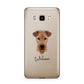 Airedale Terrier Personalised Samsung Galaxy J7 2016 Case on gold phone