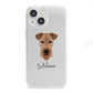 Airedale Terrier Personalised iPhone 13 Mini Clear Bumper Case