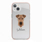 Airedale Terrier Personalised iPhone 13 TPU Impact Case with Pink Edges