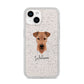 Airedale Terrier Personalised iPhone 14 Glitter Tough Case Starlight
