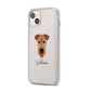 Airedale Terrier Personalised iPhone 14 Plus Clear Tough Case Starlight Angled Image