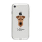 Airedale Terrier Personalised iPhone 8 Bumper Case on Silver iPhone