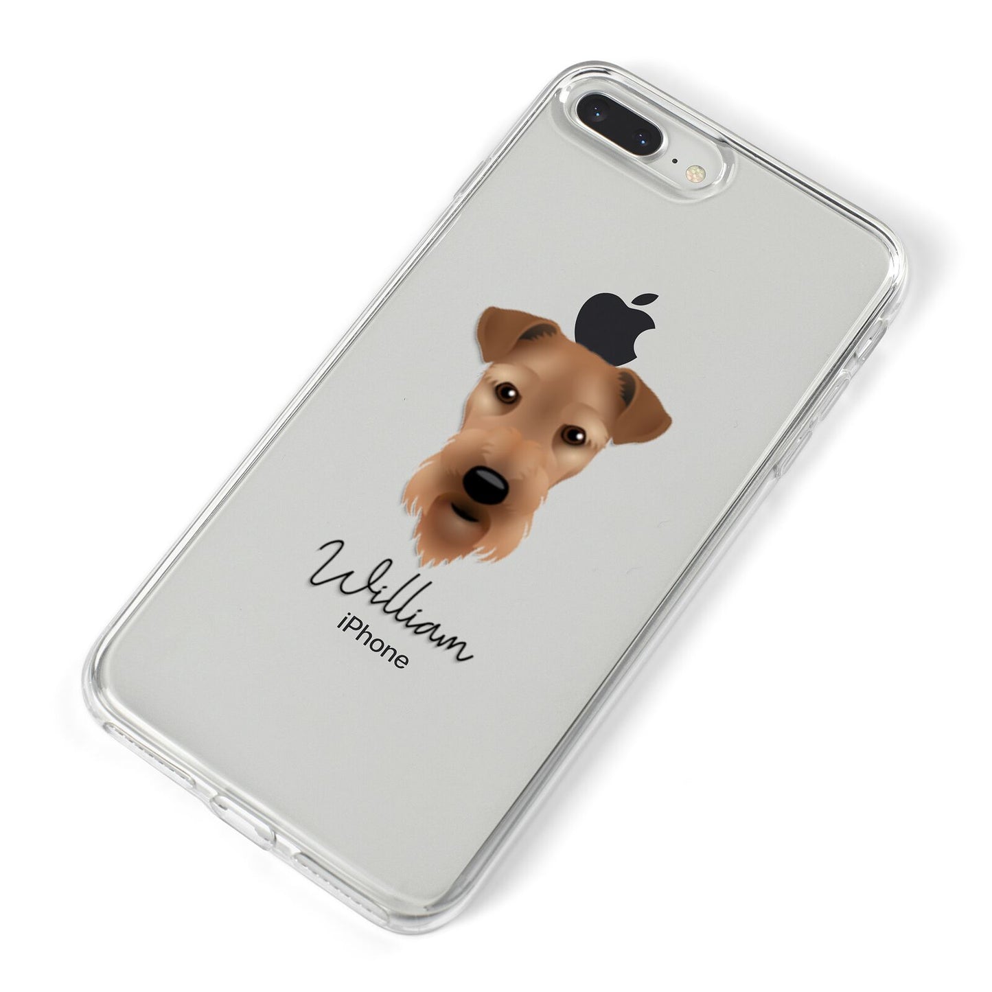 Airedale Terrier Personalised iPhone 8 Plus Bumper Case on Silver iPhone Alternative Image