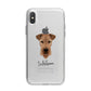 Airedale Terrier Personalised iPhone X Bumper Case on Silver iPhone Alternative Image 1