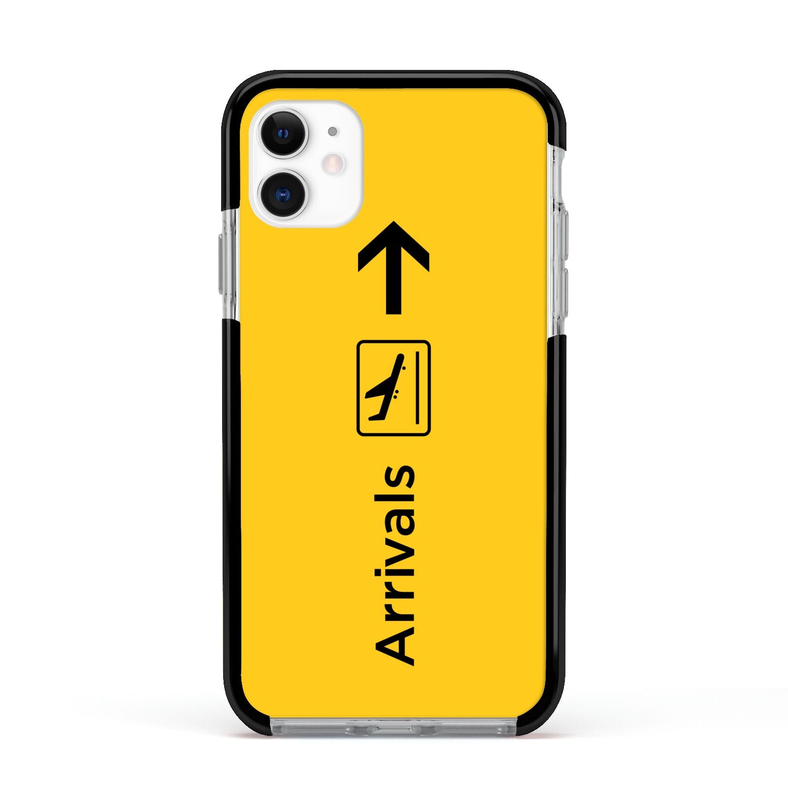 Airport Arrivals Apple iPhone 11 in White with Black Impact Case