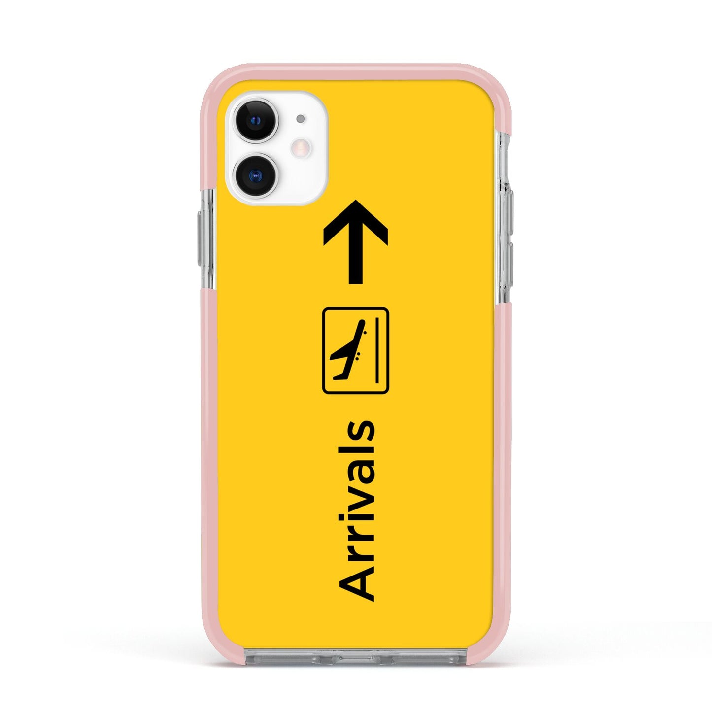 Airport Arrivals Apple iPhone 11 in White with Pink Impact Case