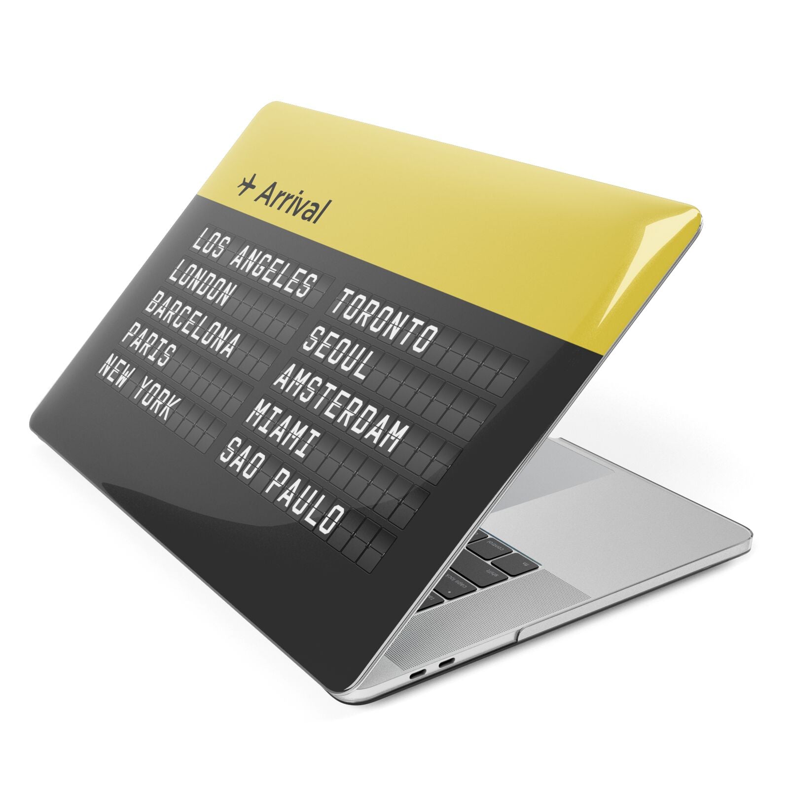 Airport Arrivals Board Apple MacBook Case Side View