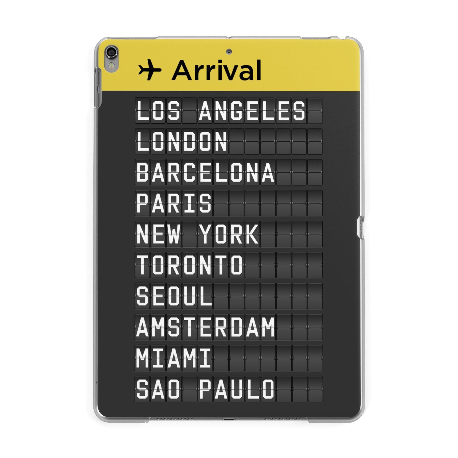 Airport Arrivals Board Apple iPad Grey Case