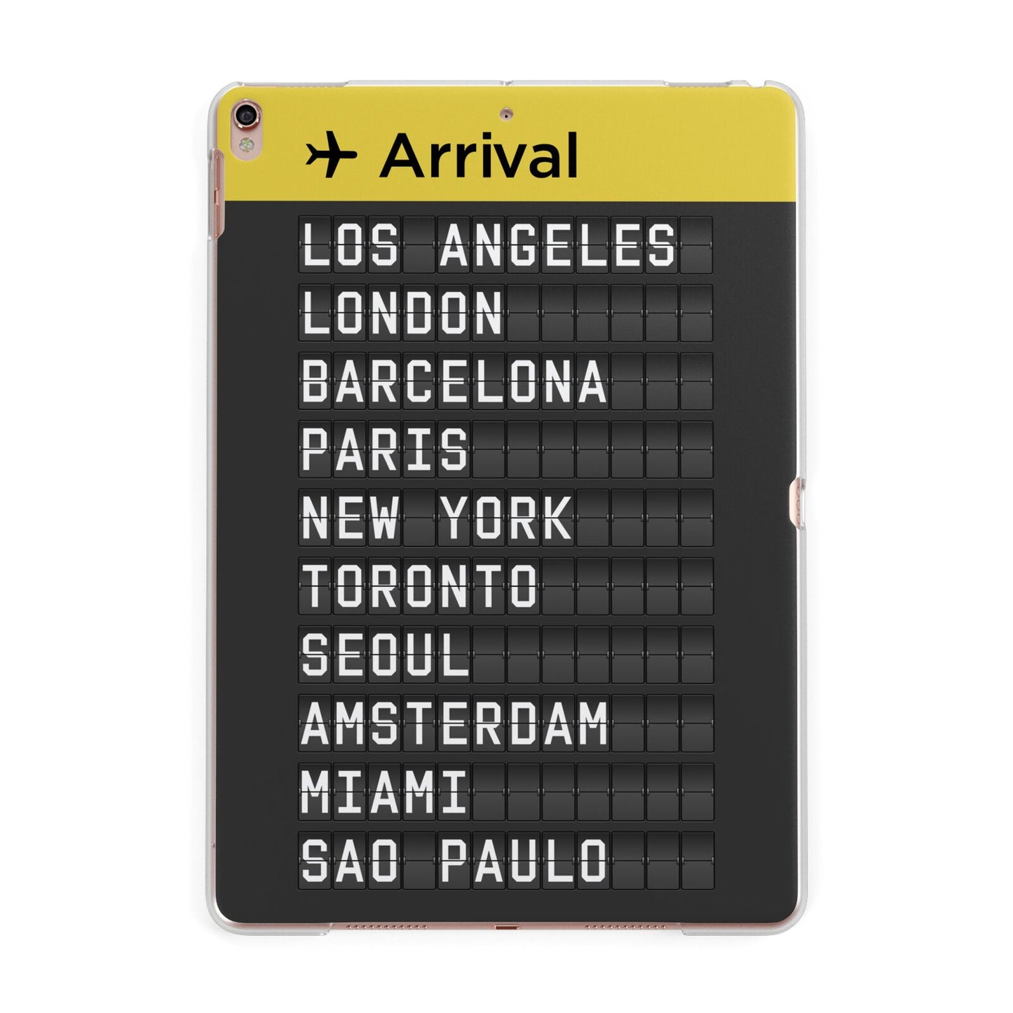 Airport Arrivals Board Apple iPad Rose Gold Case