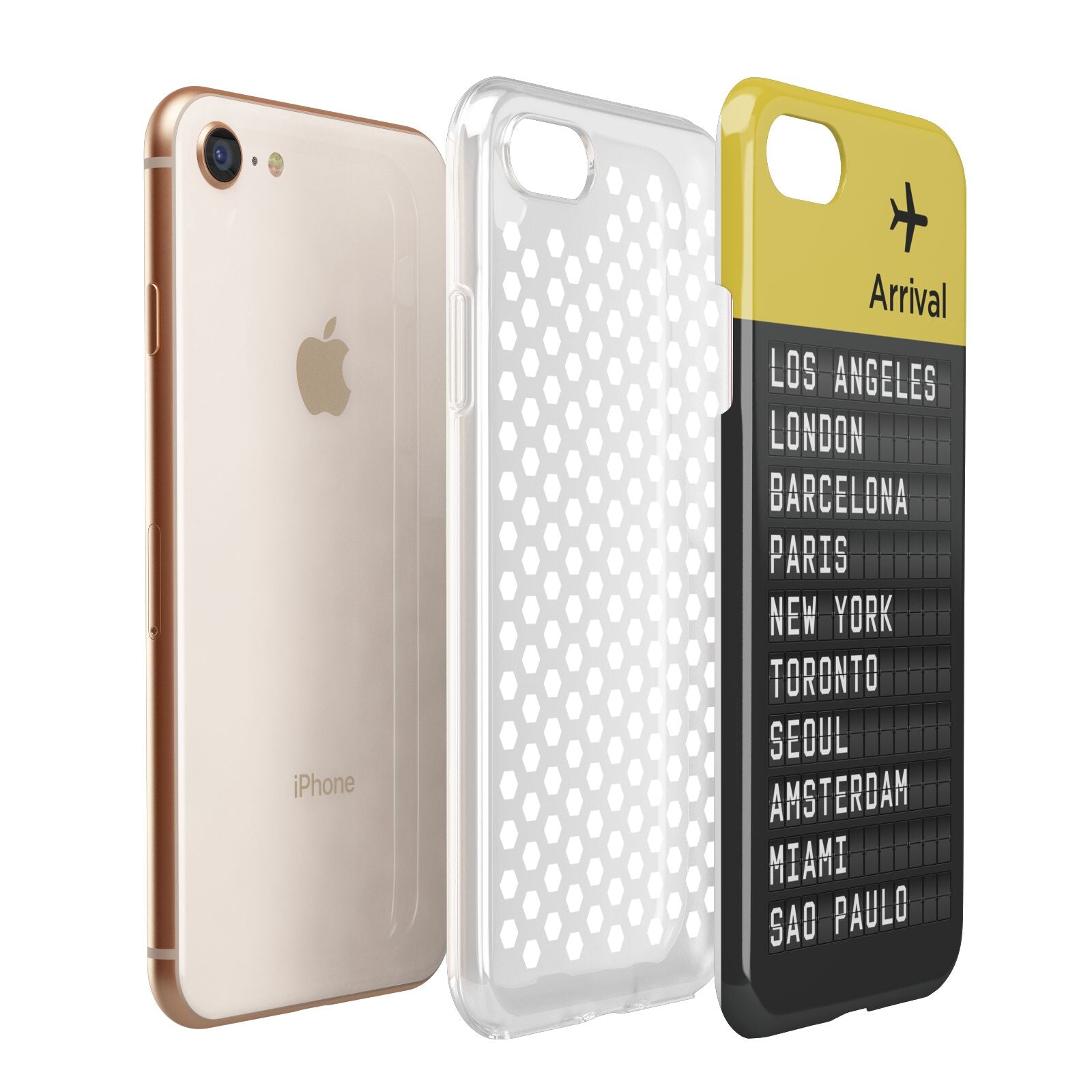 Airport Arrivals Board Apple iPhone 7 8 3D Tough Case Expanded View