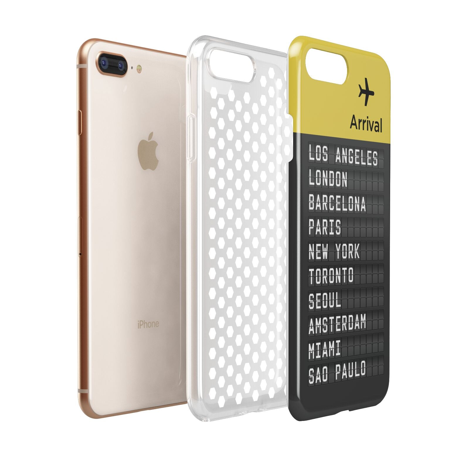 Airport Arrivals Board Apple iPhone 7 8 Plus 3D Tough Case Expanded View