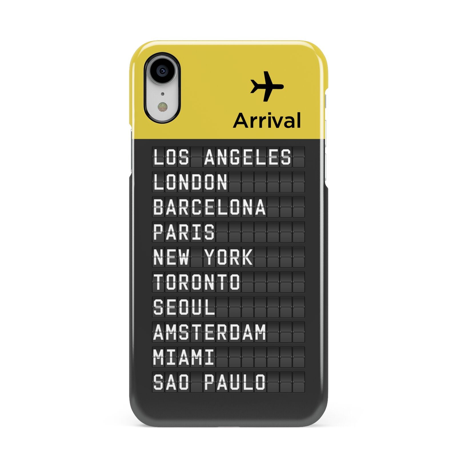 Airport Arrivals Board Apple iPhone XR White 3D Snap Case