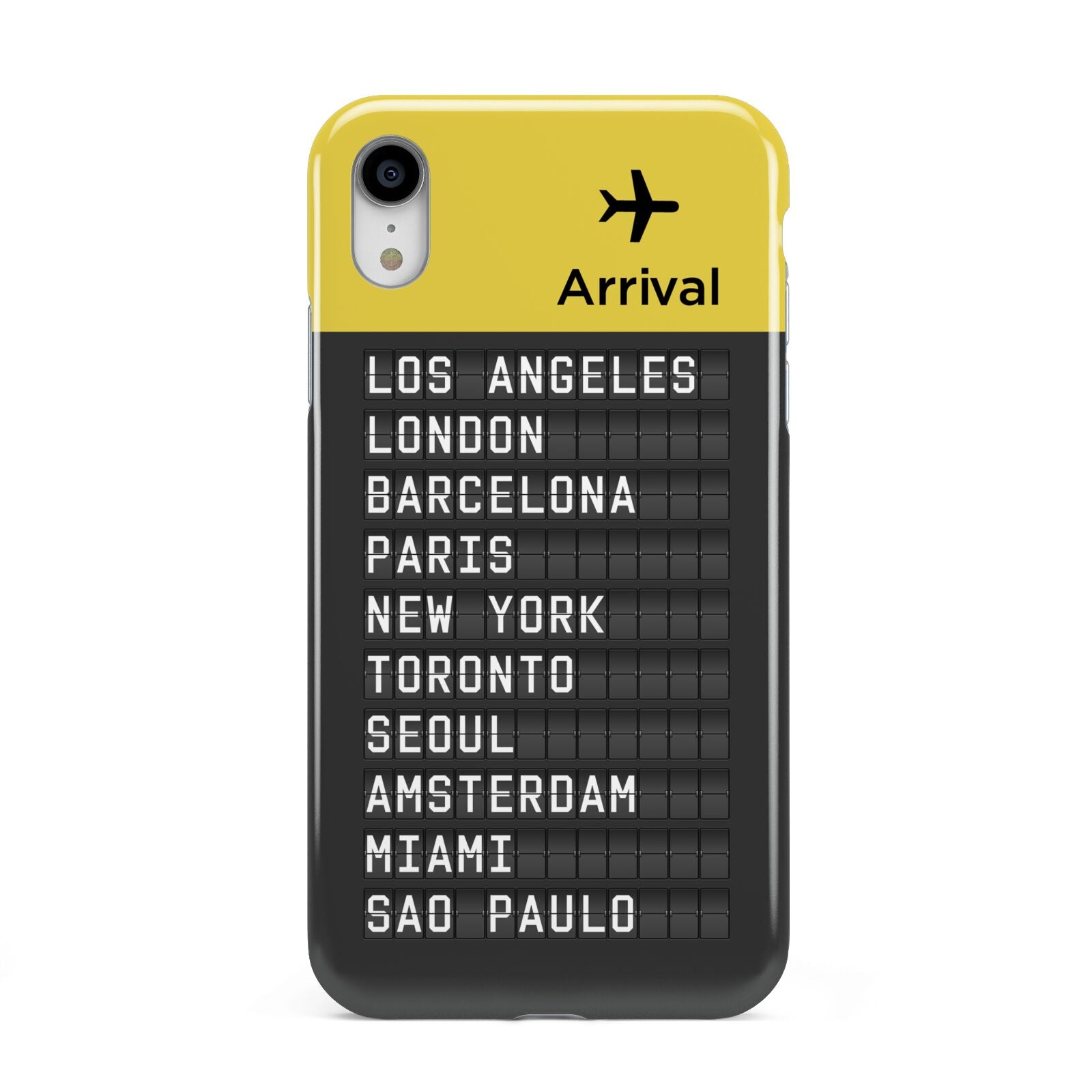 Airport Arrivals Board Apple iPhone XR White 3D Tough Case