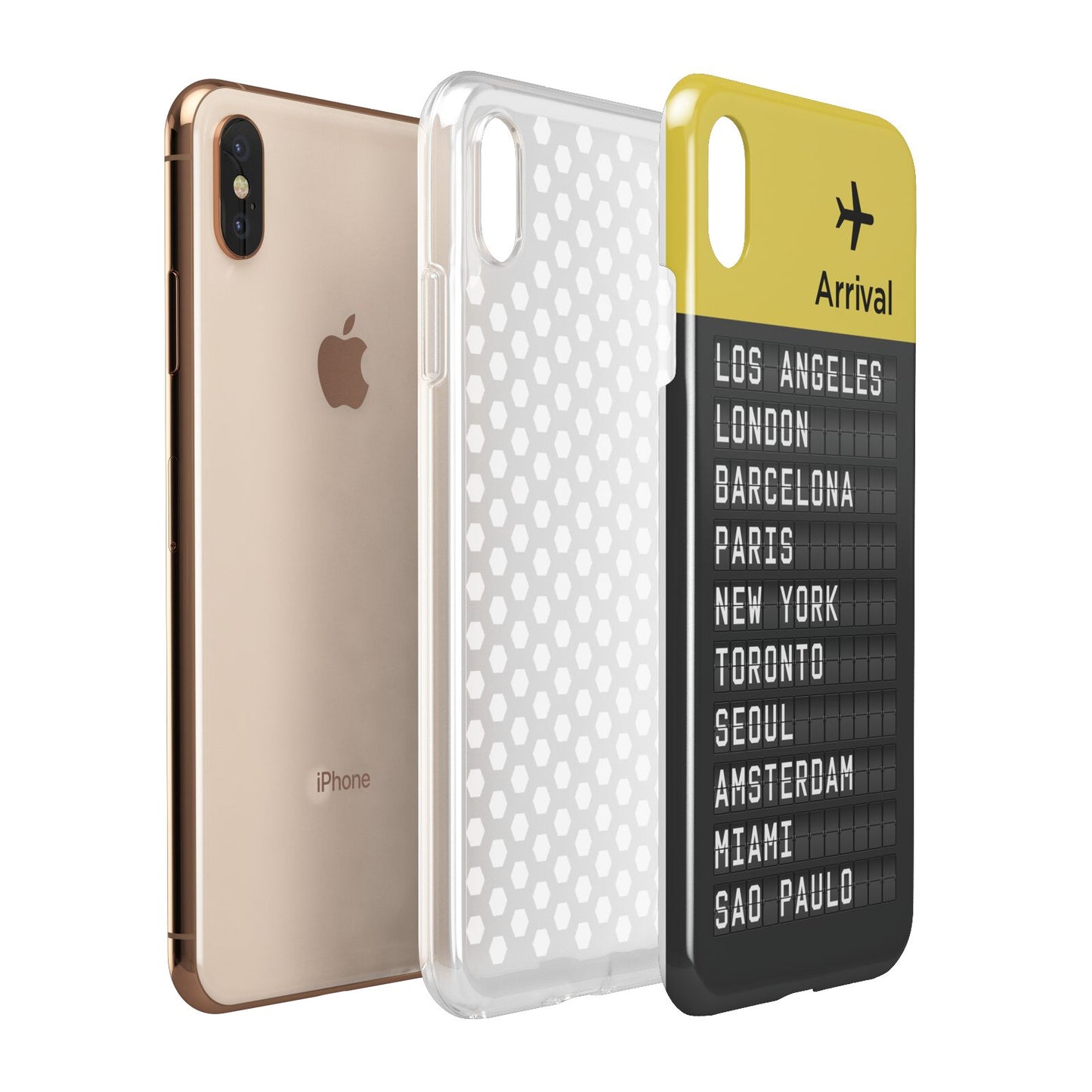 Airport Arrivals Board Apple iPhone Xs Max 3D Tough Case Expanded View