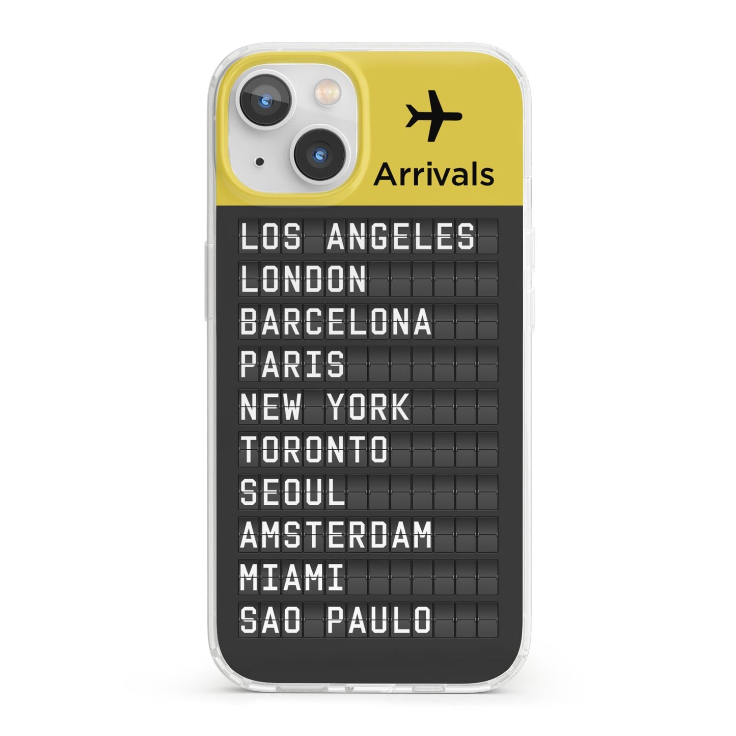 Airport Arrivals Board iPhone 13 Clear Bumper Case