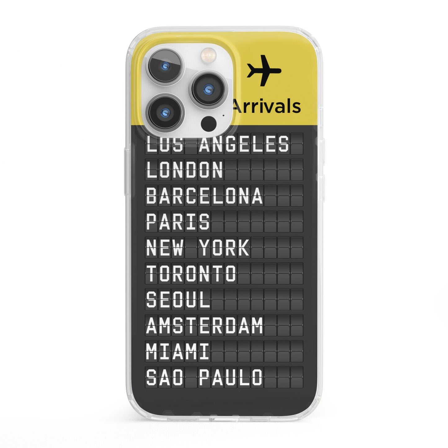 Airport Arrivals Board iPhone 13 Pro Clear Bumper Case