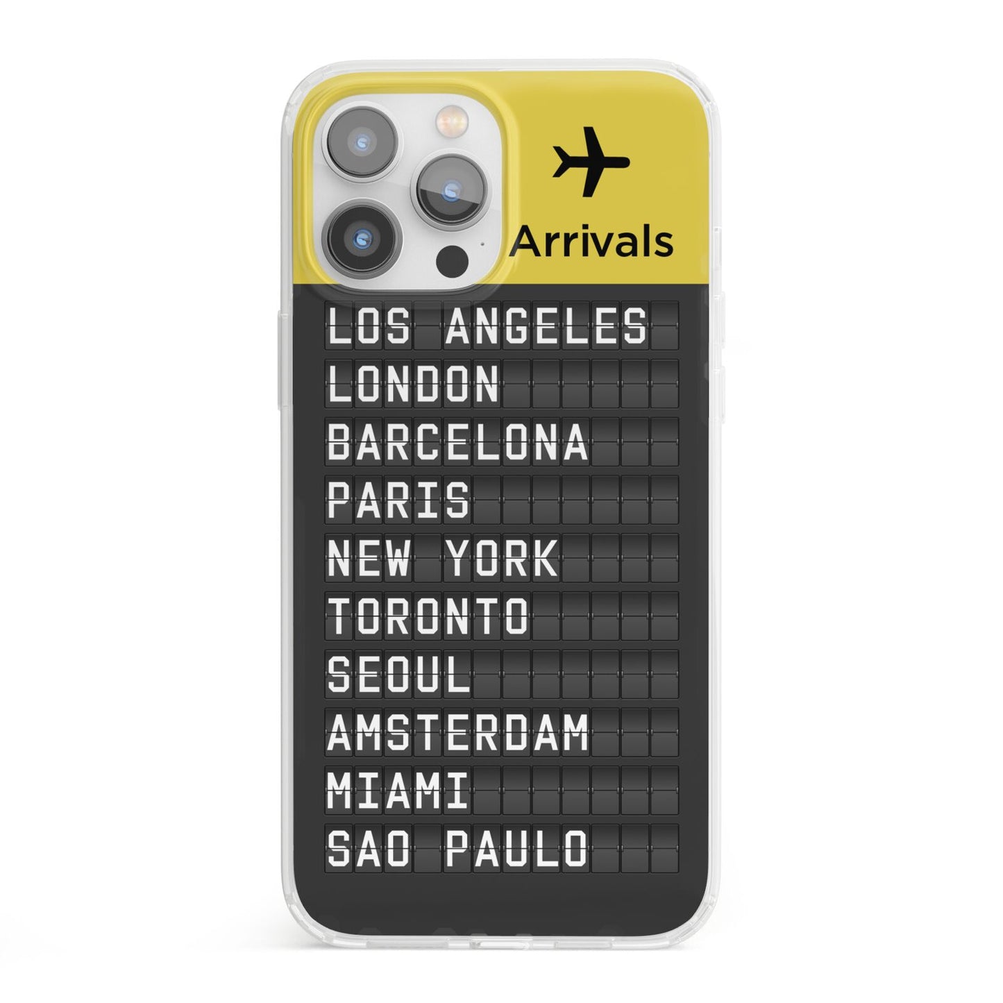 Airport Arrivals Board iPhone 13 Pro Max Clear Bumper Case