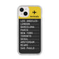 Airport Arrivals Board iPhone 14 Plus Clear Tough Case Starlight