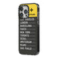 Airport Arrivals Board iPhone 14 Pro Max Black Impact Case Side Angle on Silver phone