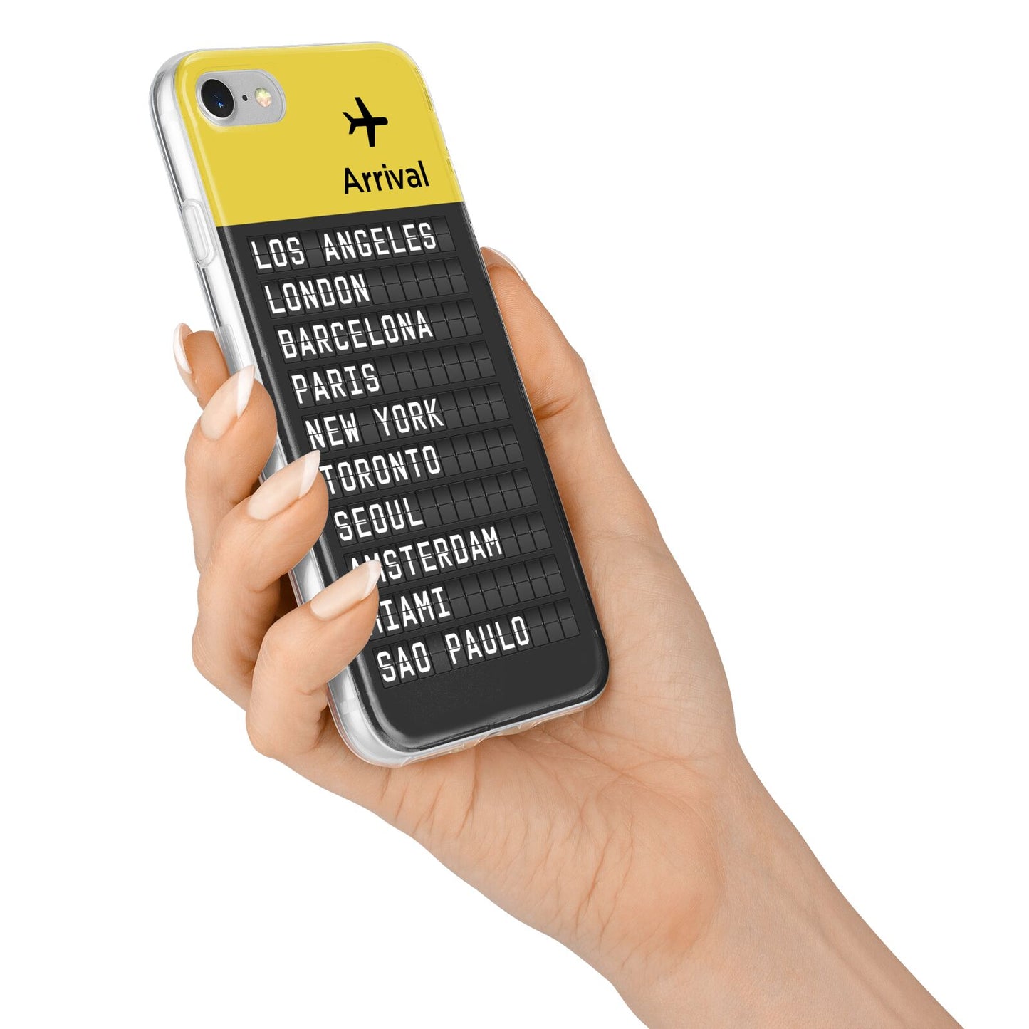 Airport Arrivals Board iPhone 7 Bumper Case on Silver iPhone Alternative Image