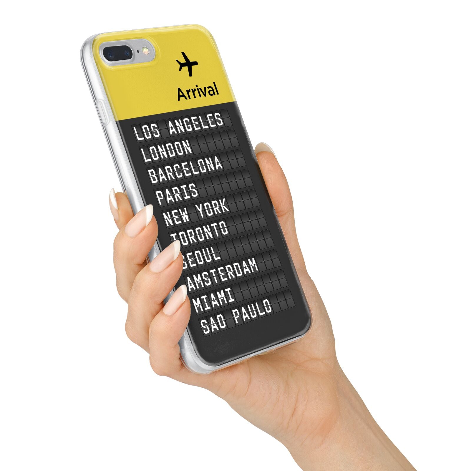 Airport Arrivals Board iPhone 7 Plus Bumper Case on Silver iPhone Alternative Image