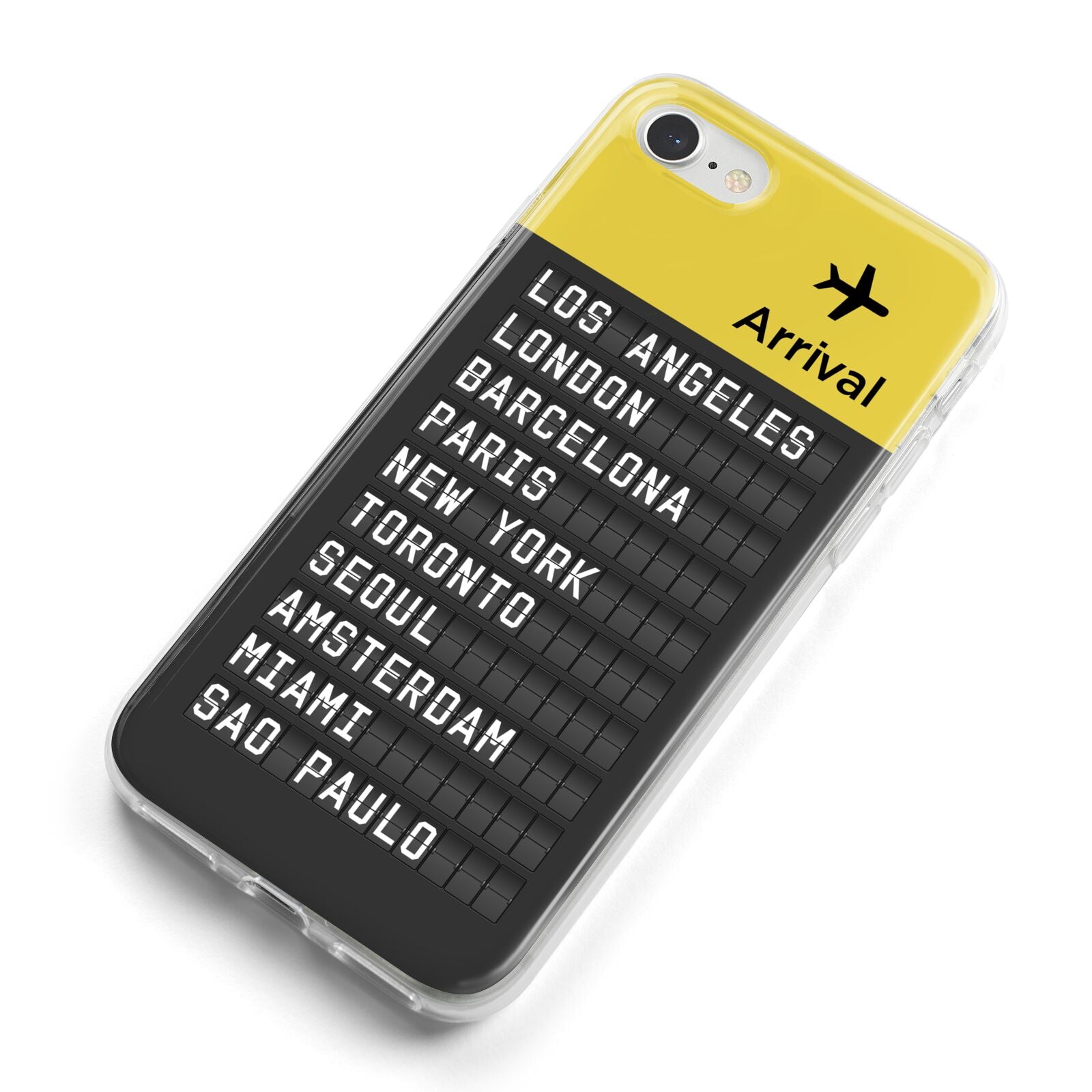 Airport Arrivals Board iPhone 8 Bumper Case on Silver iPhone Alternative Image