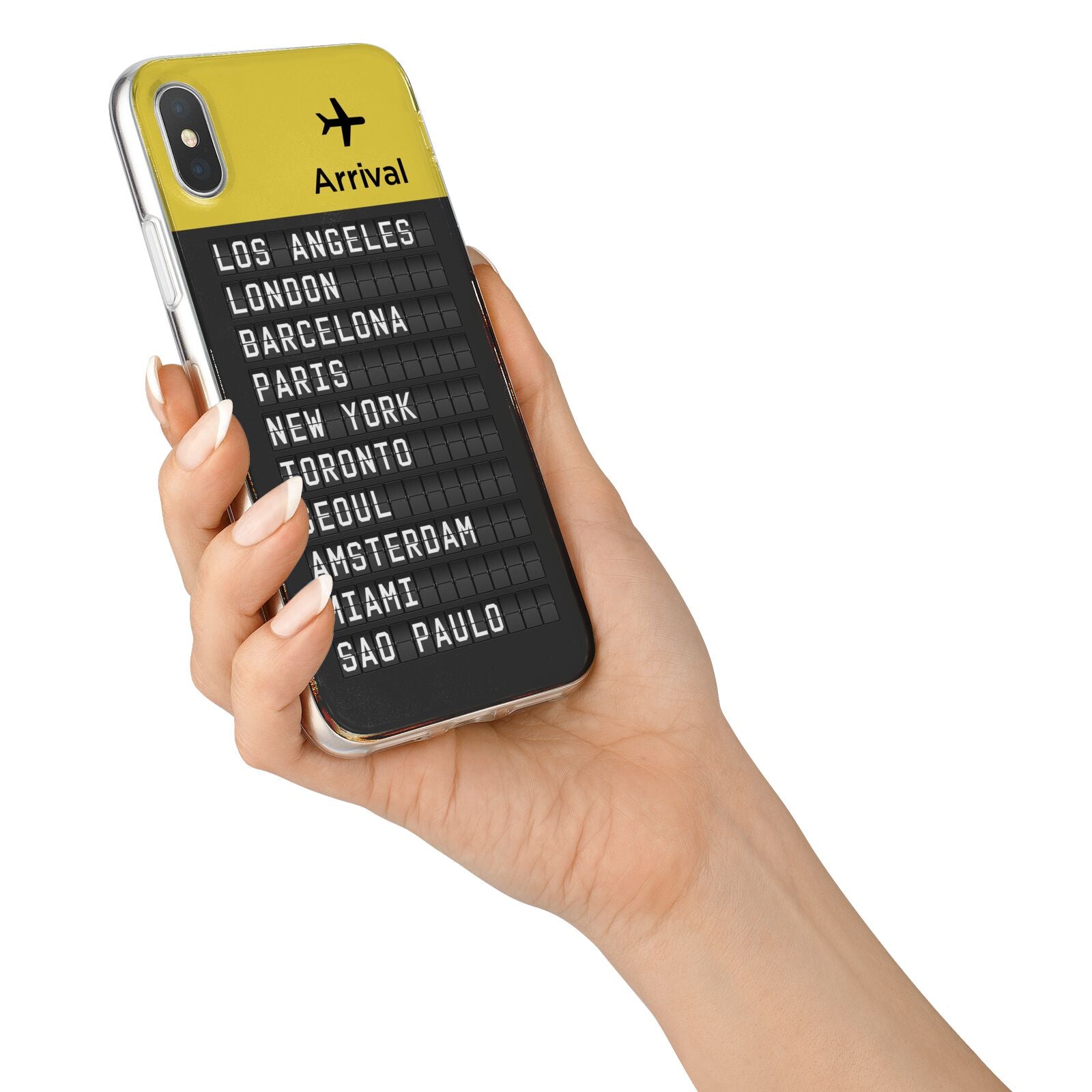 Airport Arrivals Board iPhone X Bumper Case on Silver iPhone Alternative Image 2