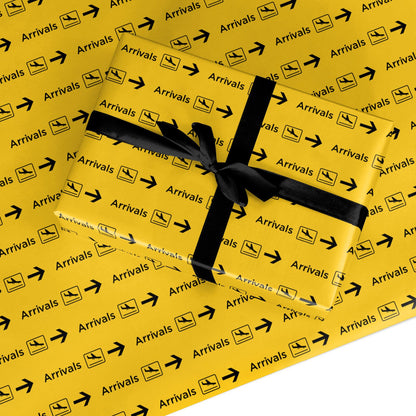 Airport Arrivals Custom Wrapping Paper