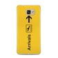 Airport Arrivals Samsung Galaxy A5 2016 Case on gold phone