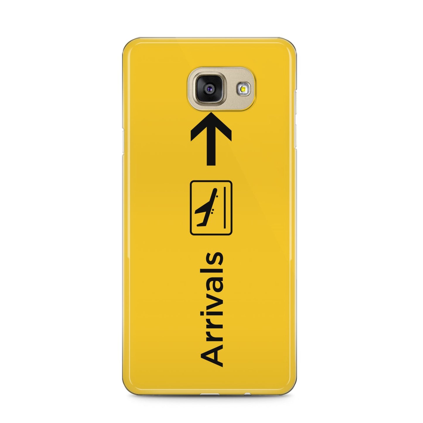 Airport Arrivals Samsung Galaxy A5 2016 Case on gold phone