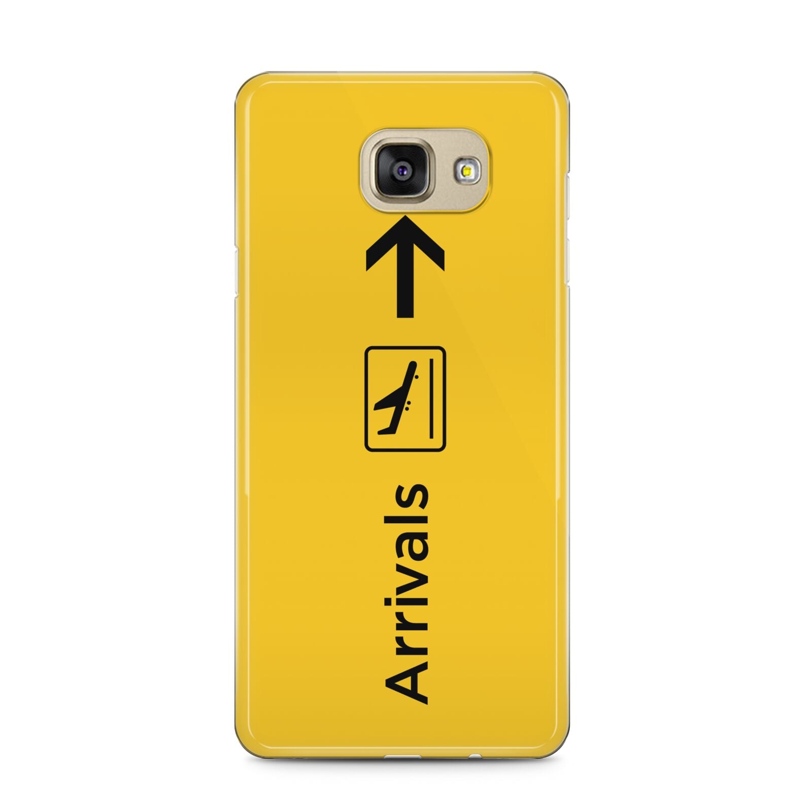 Airport Arrivals Samsung Galaxy A5 2016 Case on gold phone