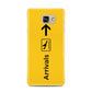 Airport Arrivals Samsung Galaxy A7 2016 Case on gold phone