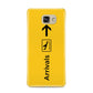 Airport Arrivals Samsung Galaxy A9 2016 Case on gold phone