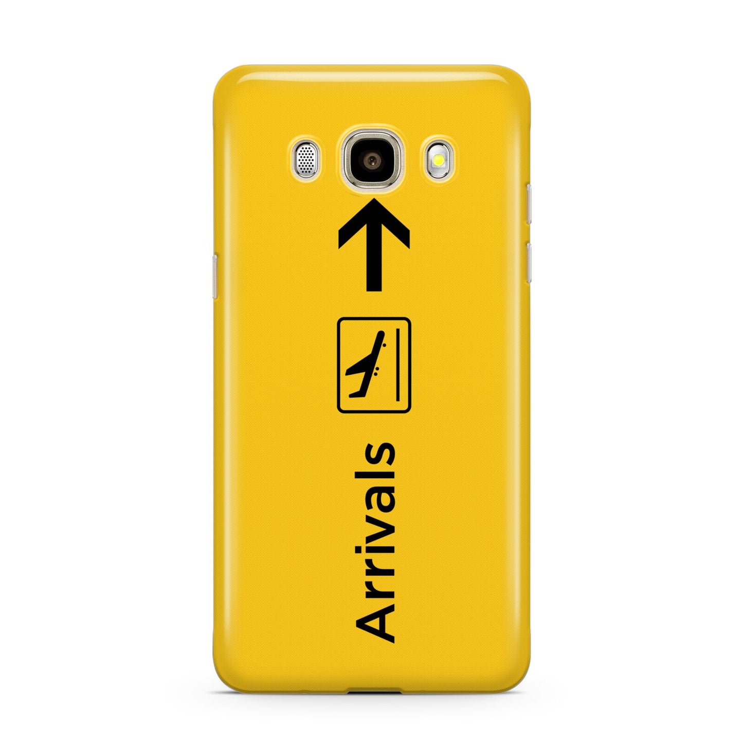 Airport Arrivals Samsung Galaxy J7 2016 Case on gold phone