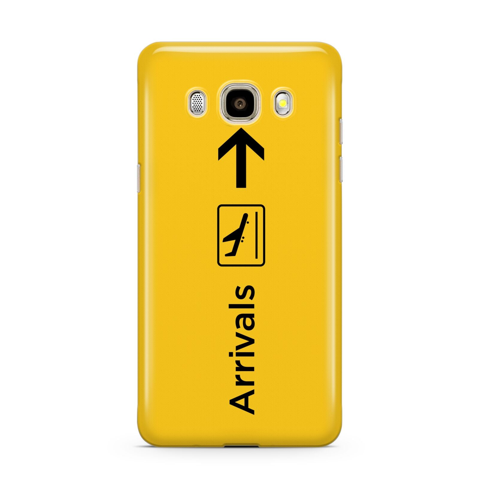 Airport Arrivals Samsung Galaxy J7 2016 Case on gold phone