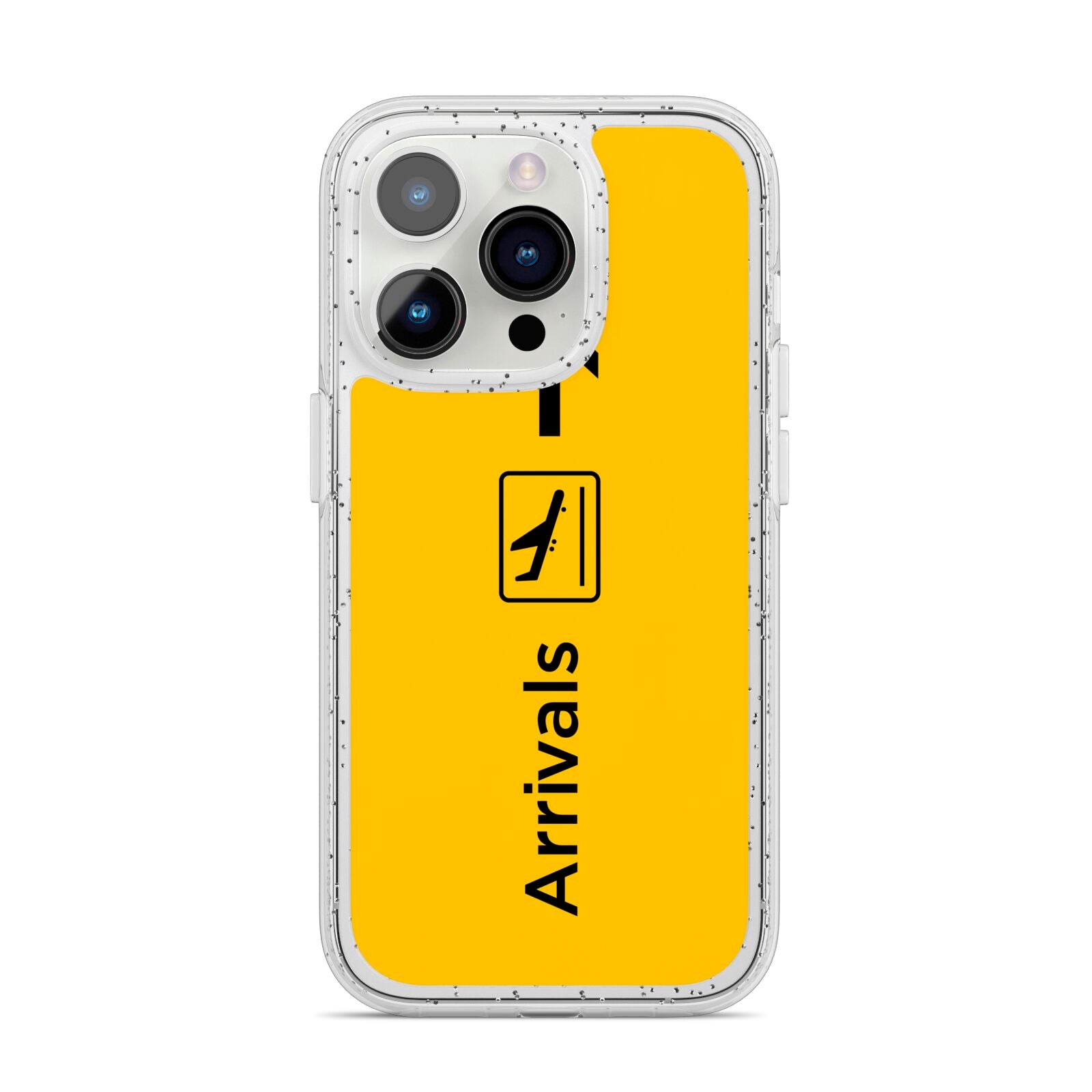 Airport Arrivals iPhone 14 Pro Glitter Tough Case Silver