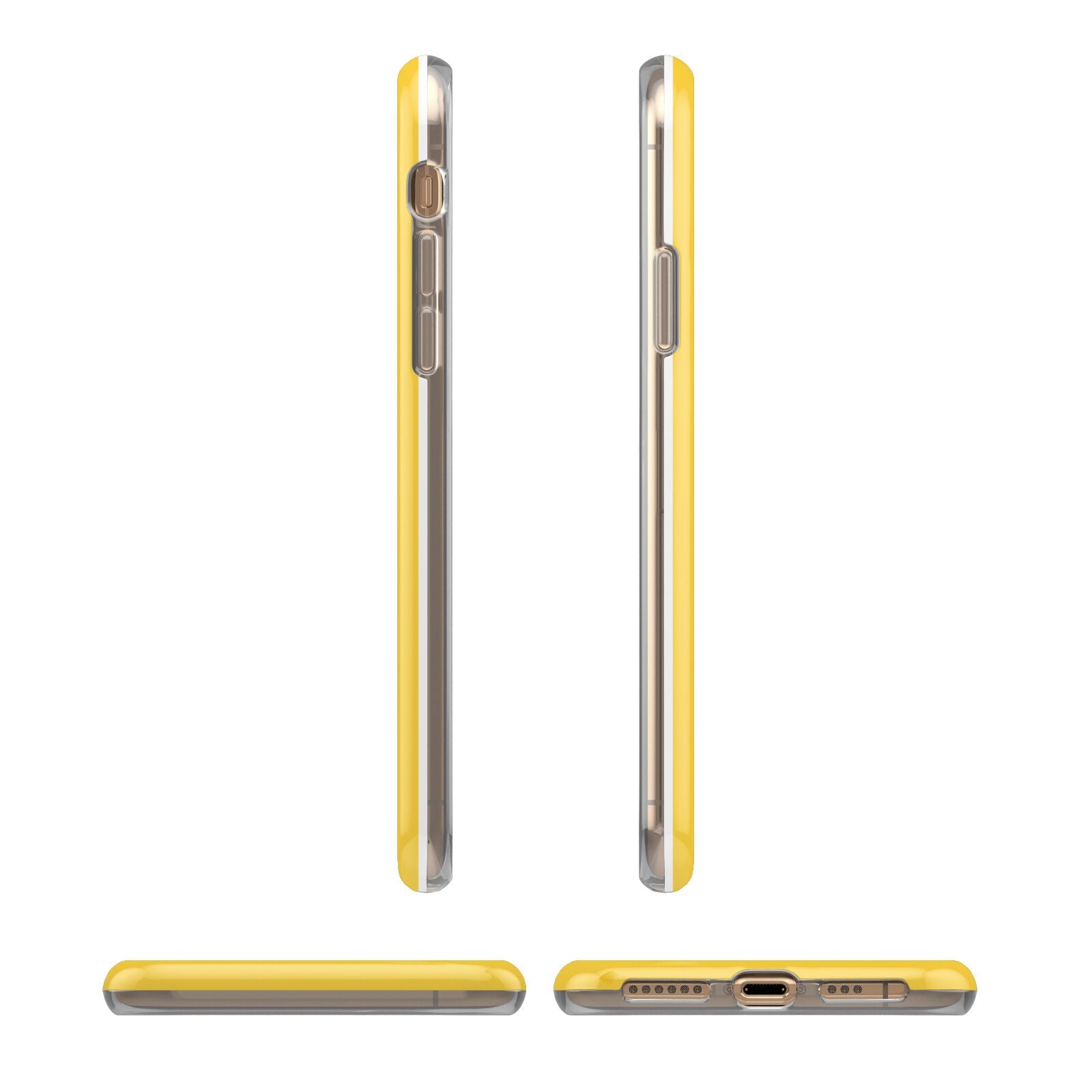 Airport Arrivals iPhone XS 3D Tough Case in Gold Angled Images