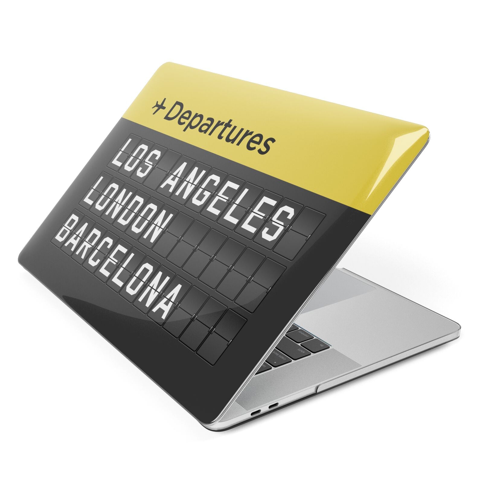 Airport Departures Board Apple MacBook Case Side View