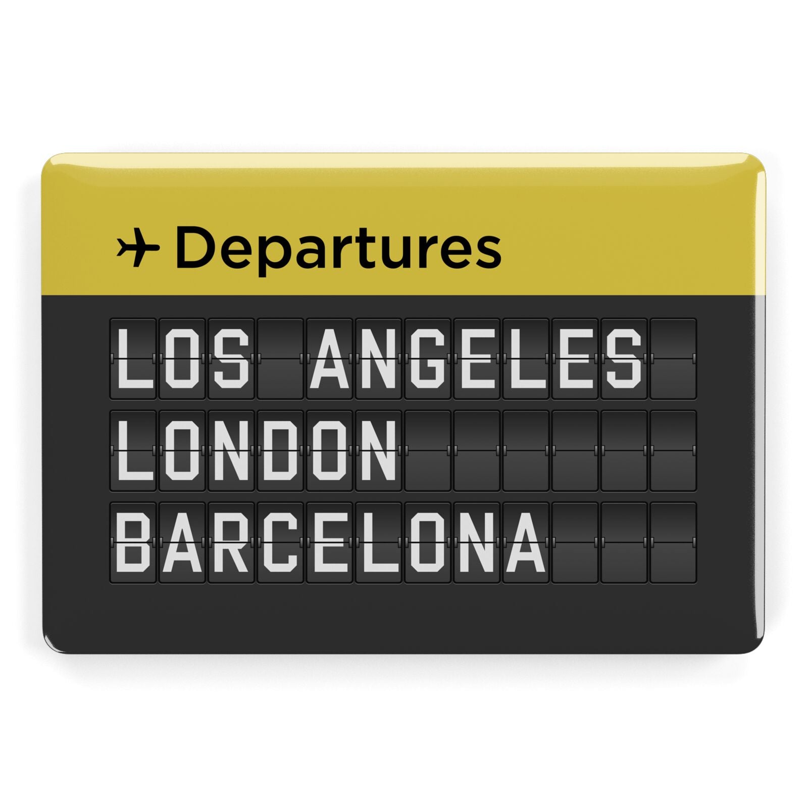 Airport Departures Board Apple MacBook Case