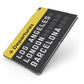 Airport Departures Board Apple iPad Case on Grey iPad Side View