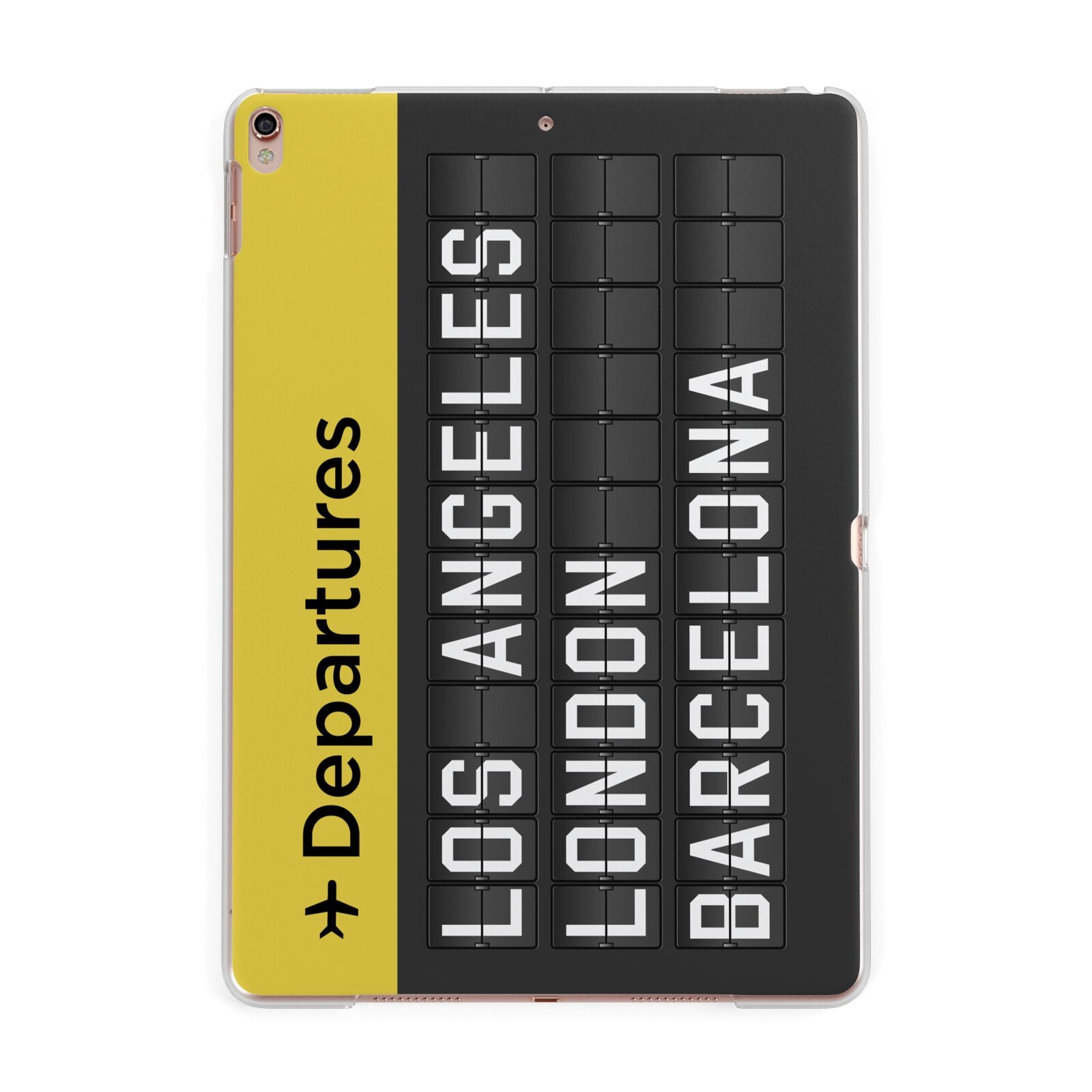 Airport Departures Board Apple iPad Rose Gold Case