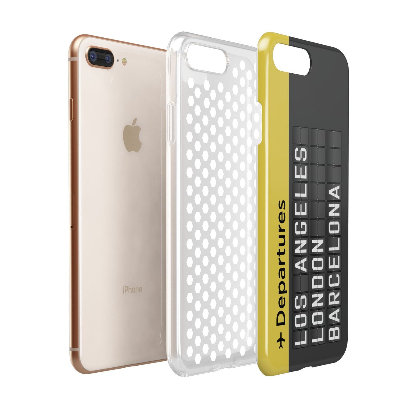 Airport Departures Board Apple iPhone 7 8 Plus 3D Tough Case Expanded View