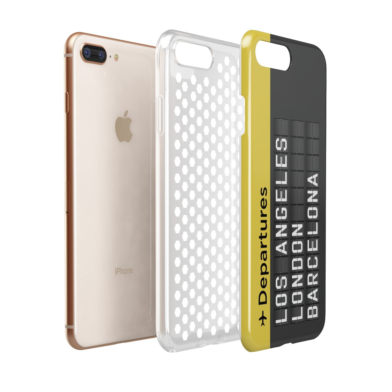 Airport Departures Board Apple iPhone 7 8 Plus 3D Tough Case Expanded View