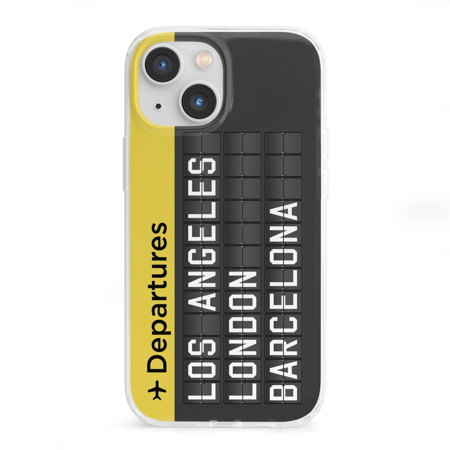 Airport Departures Board iPhone 13 Mini Clear Bumper Case