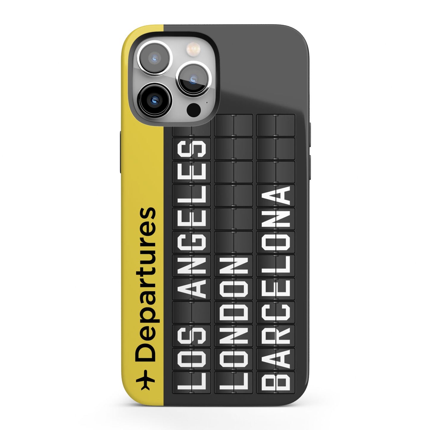 Airport Departures Board iPhone 13 Pro Max Full Wrap 3D Tough Case