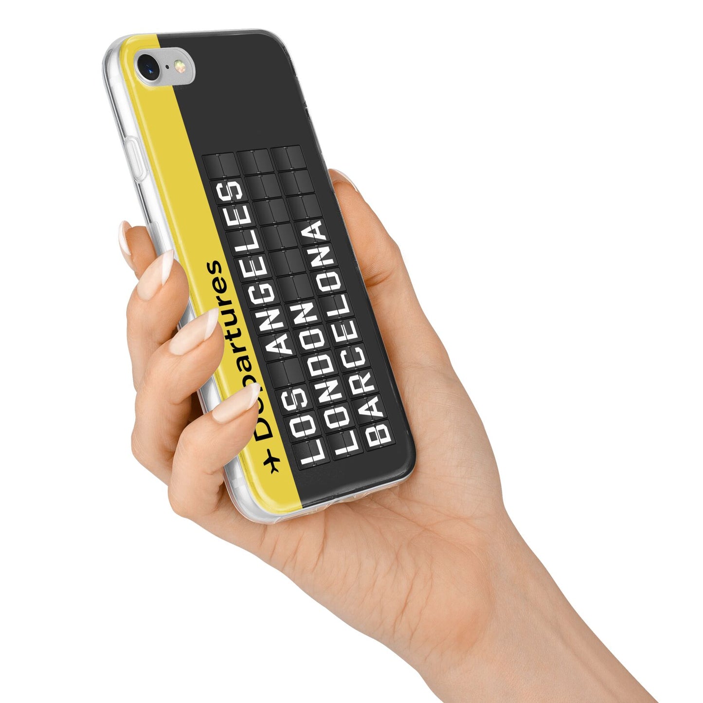 Airport Departures Board iPhone 7 Bumper Case on Silver iPhone Alternative Image